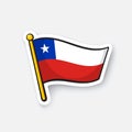 Sticker national flag of Chile