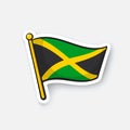 Sticker national flag of Jamaica