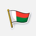 Sticker national flag of Madagascar