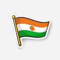 Sticker national flag of Niger