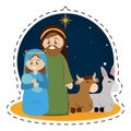 Sticker of a nativity