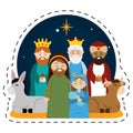 Sticker of a nativity