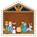 Sticker of a nativity