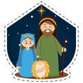 Sticker of a nativity