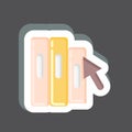 Sticker Online Library. related to Education symbol. simple design editable. simple illustration Royalty Free Stock Photo
