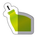 sticker paint roller with stroke of paint green Royalty Free Stock Photo