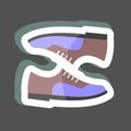 Sticker Pair of Shoes. suitable for men accessories symbol. simple design editable. design template vector. simple symbol