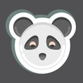 Sticker Panda. related to Animal Head symbol. simple design editable. simple illustration. cute. education
