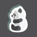 Sticker Panda. suitable for Animal symbol. simple design editable. design template vector. simple symbol illustration