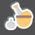 Sticker Pound Mortar. related to Cooking symbol. simple design editable. simple illustration