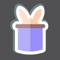 Sticker Rabbit. related to Magic symbol. simple design editable. simple illustration