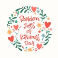 Sticker with Random Acts of Kindness Day phrase