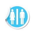 Sticker with restroom icons