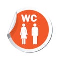 Sticker with restroom icons