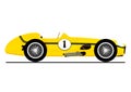 Sticker of retro race car.
