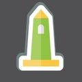 Sticker Rish Round Tower. related to Ireland symbol. simple design editable. simple illustration Royalty Free Stock Photo