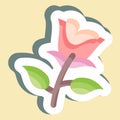 Sticker Rose. suitable for Garden symbol. simple design editable. design template vector. simple illustration