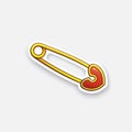 Sticker safety pin with heart