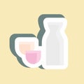Sticker Sake. suitable for Japanese symbol. simple design editable. design template vector. simple illustration Royalty Free Stock Photo