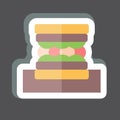 Sticker Sandwich. related to Picnic symbol. simple design editable. simple illustration