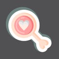 Sticker Search For Love. related to Valentine's Day symbol. simple design editable. simple illustration