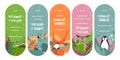 Sticker set for baby shampoo package design