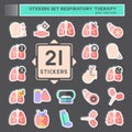 Sticker Set Respiratory Therapy. related to Healthy symbol. simple design editable. simple illustration