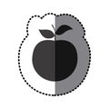 sticker shading monochrome apple fruit icon