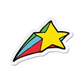 sticker of a shooting star decorative cartoon