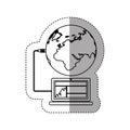 sticker silhouette laptop global hosting database