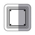 sticker silhouette square shape traffic sign icon