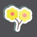 Sticker Small flowers. suitable for garden symbol. simple design editable. design template vector. simple symbol illustration