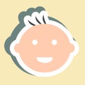 Sticker Smiling Baby - Simple illustration
