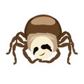 Sticker spider isolated sleeping having closed eyes