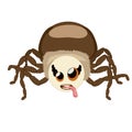 Sticker spider isolated Ã¢â¬â flicked out tongue language Royalty Free Stock Photo