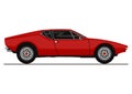 Sticker of sports car. Royalty Free Stock Photo