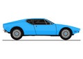 Sticker of sports car. Royalty Free Stock Photo