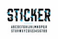 Sticker style font