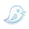 Sticker style icon - Bird