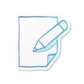 Sticker style icon - Document edit