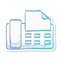 Sticker style icon - Facsimile