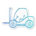 Sticker style icon - Forklift