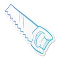 Sticker style icon - Hand saw