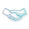 Sticker style icon - Handshake