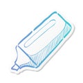 Sticker style icon - High light pen Royalty Free Stock Photo