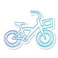 Sticker style icon - Kids bicycle Royalty Free Stock Photo