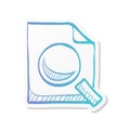 Sticker style icon - Magnifier