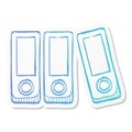 Sticker style icon - Office folder Royalty Free Stock Photo