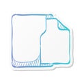 Sticker style icon - Office folder Royalty Free Stock Photo