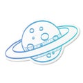 Sticker style icon - Planet Saturn